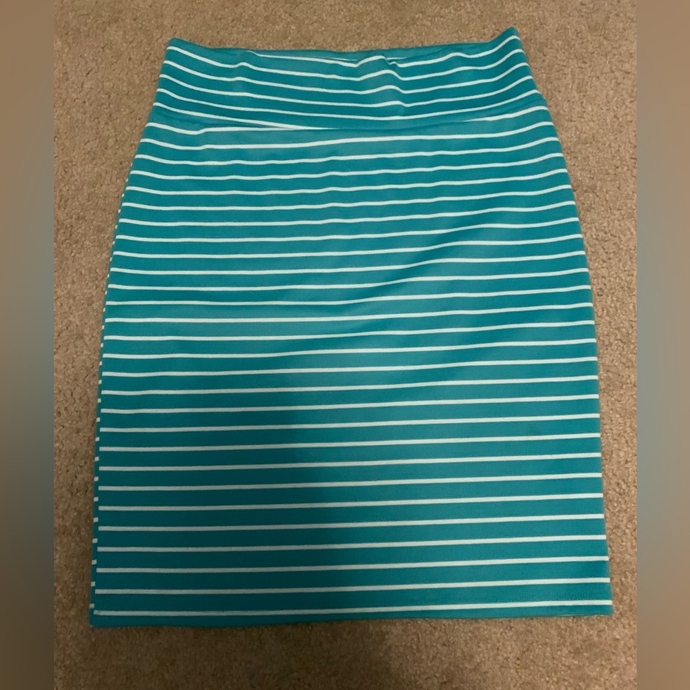 LueLaRoe teal green skirt